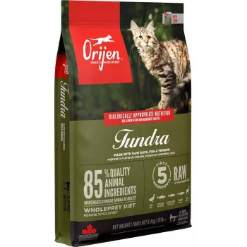 ORIJEN Tundra kuiv kassitoit 5,4 kg ORIJEN Tundra kuiv kassitoit 5 on Orijeni kassitoit. Ehtne Orijeni toode — MPN: · EAN: