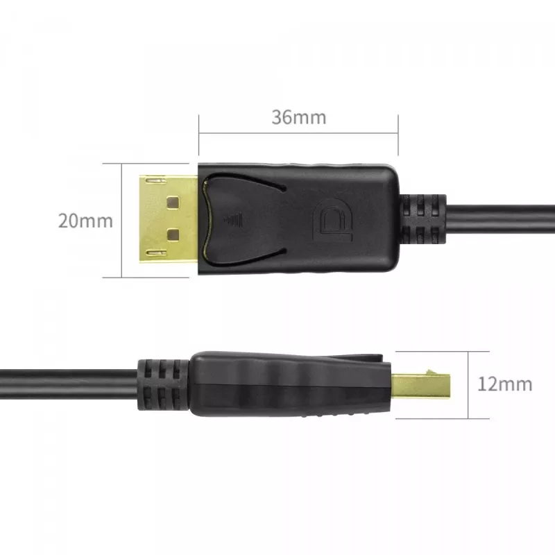 DisplayPorti kaabel Unitek Y-C609BK — 3 m, isane-isasele, must