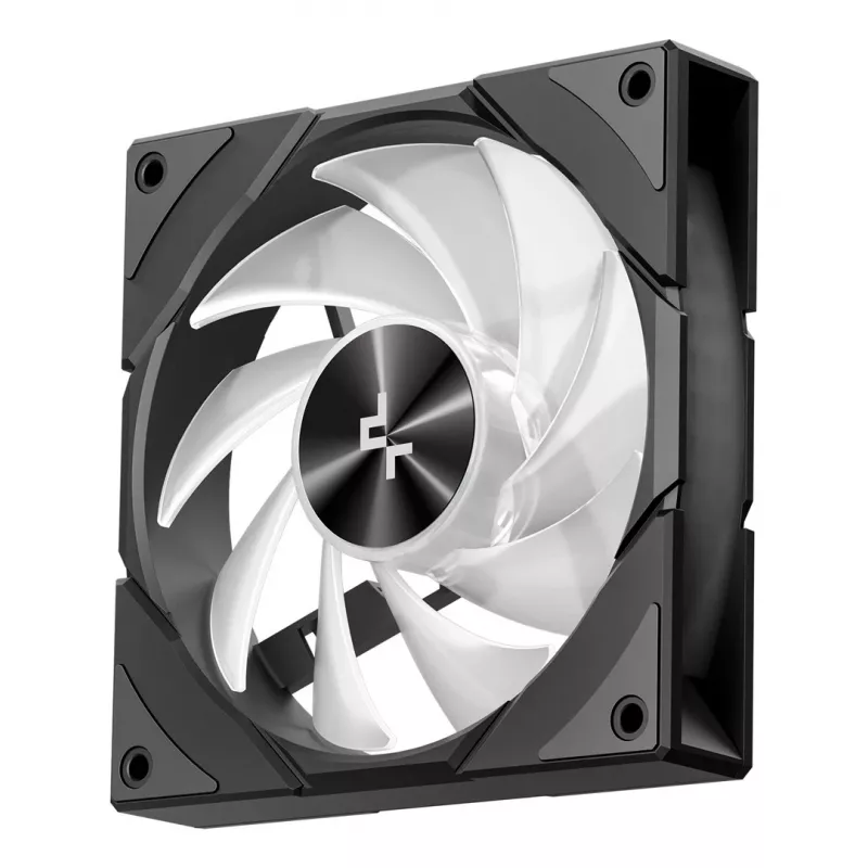 PC korpus DeepCool CG580 4F Midi Tower — ATX/ITX/MicroATX, karastatud klaas, 3×120mm+1×120mm ventilaatorid, 2×3.5-tolline ja 2×2.5-tolline, USB-A×2 USB-C×1, must
