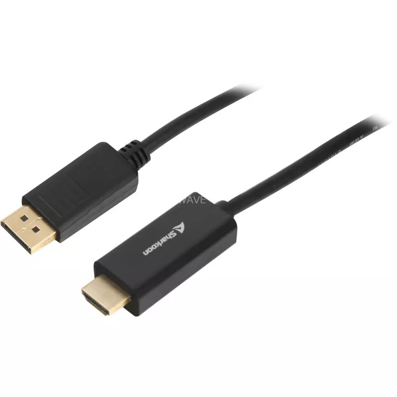 DisplayPort-HDMI-adapter Sharkoon 4K 60Hz, 1 m kaabel