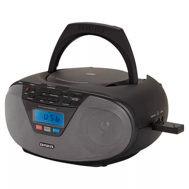 Audio mikrosüsteem Aiwa BBTU-400BK, CD/MP3/FM-PLL/BT-mängija (must)