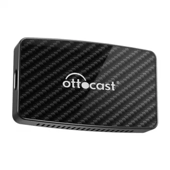 CarPlay/Android adapter Ottocast CA400-S — 4-ühes: juhtmevaba CarPlay ja Android Auto, juhtmega Apple CarPlay ja Android Auto, must