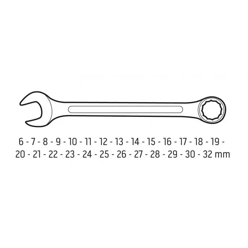 Neo Tools mutrivõtmed 6-32 mm, komplekt 26 tk