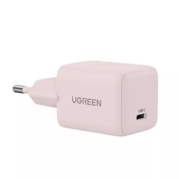 Toiteadapter UGREEN X512 20W USB-C PD kiirlaadimine, roosa, 100–240V sisend, 1× USB-C