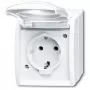 Pistikupesa Busch-Jaeger 2083-0-0834 CEE 7/3 2P+E 250V 16A IP44 Valge