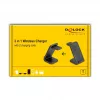 DELOCK 66941 juhtmevaba laadija 3-ühes nutitelefonile, nutikellale, kõrvaklappidele USB USB-C 15W siseruumidesse Must