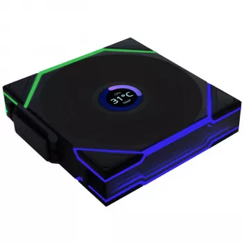 120mm ARGB PWM juhtmevaba LCD korpuse ventilaator Lian Li UNI FAN TL koos LCD-ekraaniga