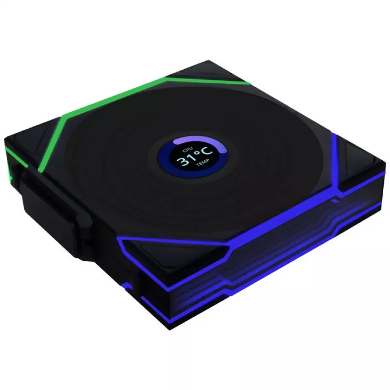 120mm ARGB PWM juhtmevaba LCD korpuse ventilaator Lian Li UNI FAN TL koos LCD-ekraaniga