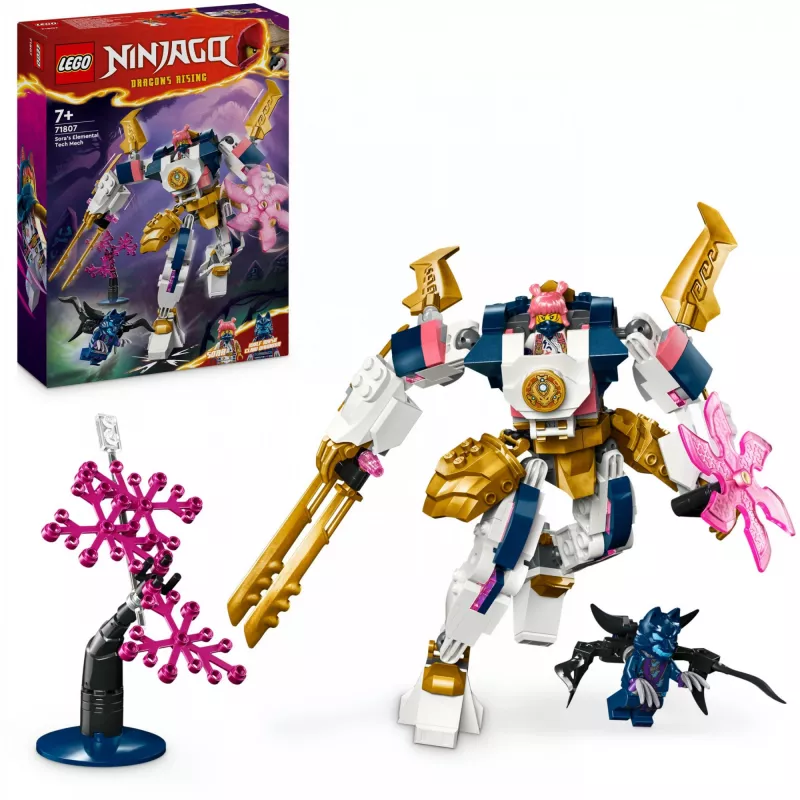 LEGO NINJAGO 71807 Sora elementaalse tehnomeha tõusev ehituskomplekt