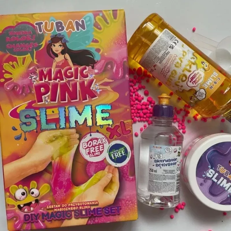 Slime DIY komplekt TUBAN TU3569 — Magic Pink XL, mittetoksiline, lastele ohutu