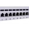 Patch-paneel LANBERG PPF6-9012-S, 12 pordiga, metallist, hall, 1U, 215×130×44,5 mm