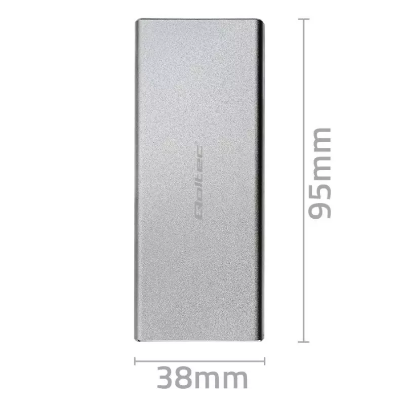 Alumiiniumkorpus QOLTEC 51833 M.2 SSD-le, SATA USB 3.0-le, toetab kuni 2TB