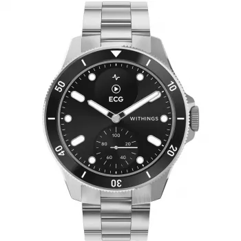 Withings ScanWatch Nova 1,6 cm (0,63) OLED 42 mm hübriidmust, roostevaba teras, GPS (satelliit)
