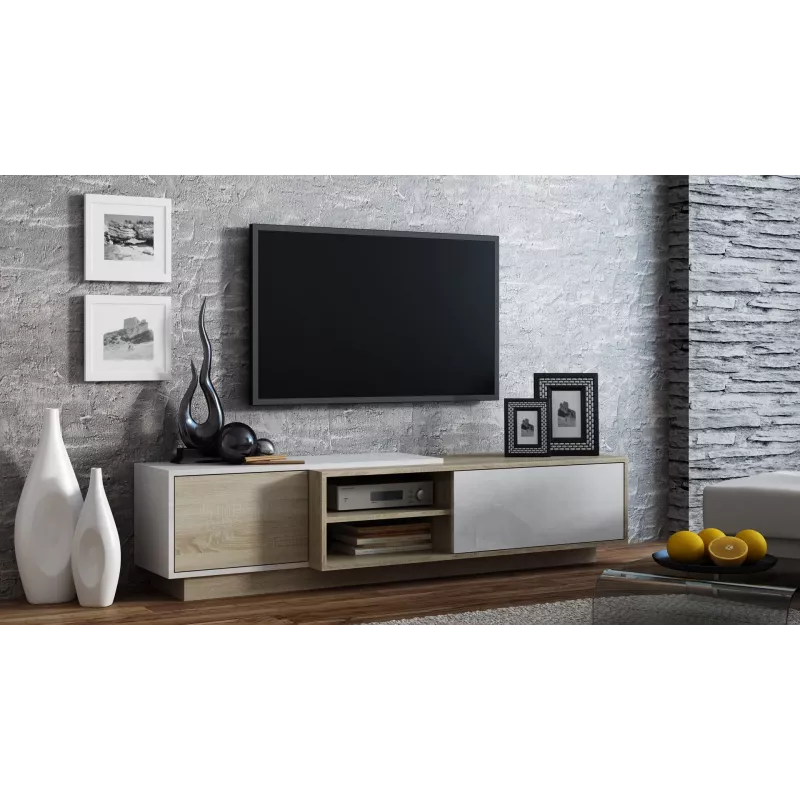 Cama TV-kapp SIGMA1 180 sonoma tamm/valge läikiv