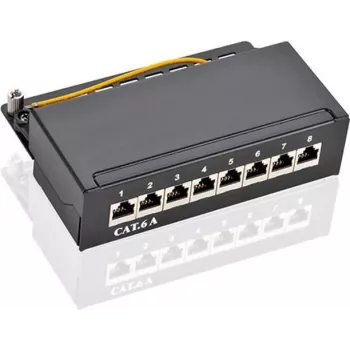 Goobay 62065 - RJ-45 - Cat6a - S/FTP (S-STP) - 22/26 - must - raamipaigaldus (62065)