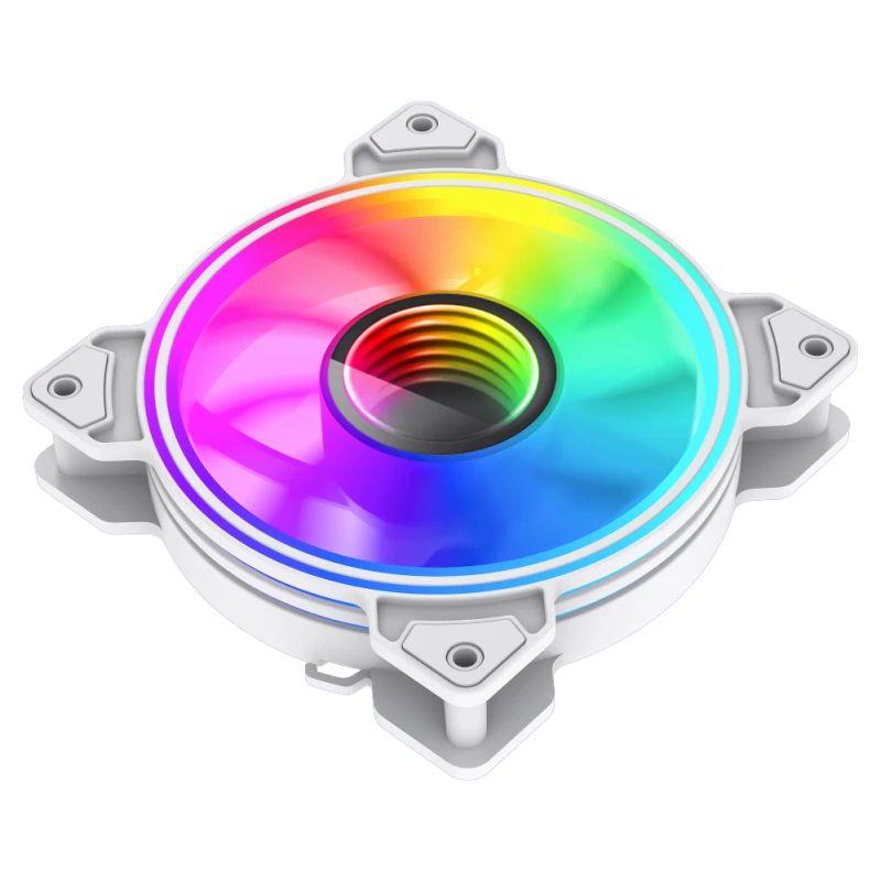 Gamemax | Korpusventilaator | DUAL RING INFINITY | Valge