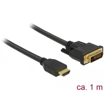 DeLOCK 85652 Videokaabli-adapter 1 m HDMI Type A (Standard) DVI must (85652)