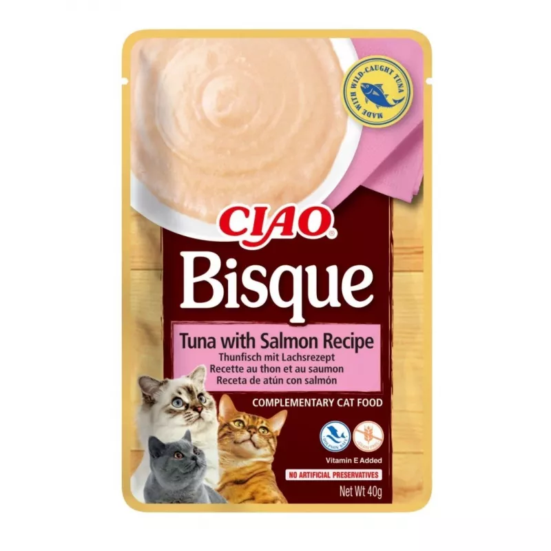 INABA Ciao Bisque kreemsupp maiused kassidele, kana, veise ja kalaga, 24 x 40 g