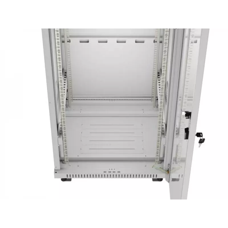 19-tolline 42U LANBERG püstine rack-kapp 600×600 mm hall klaasukse ja LCD-ga (lamepakend)