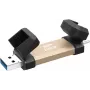 USB-mälupulk Silicon Power DS72 250 GB, USB 3.2 Gen 2 Type-A / USB-C, alumiinium/kummist kork, kuldne