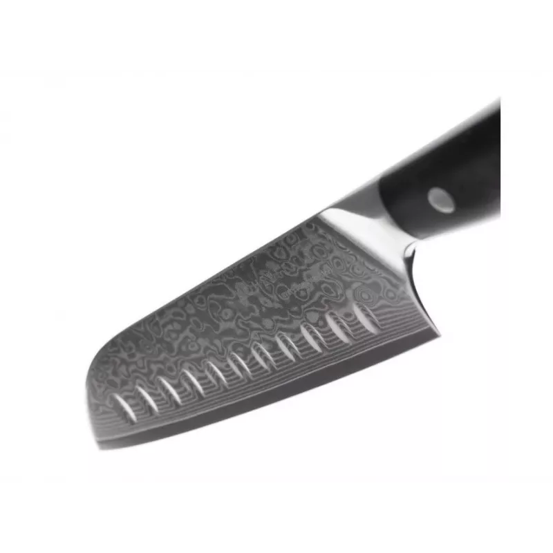 Kohersen Elegance Ebony Wood Santoku nuga Damaskuse teras 12,7 cm