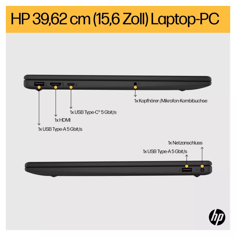 HP 15-fc0676ng 39,6 cm (15,6 inch) sülearvuti - Ryzen 7 - 16 GB muutmälu - 1 TB SSD - hõbedane (C94P3EA#ABD)