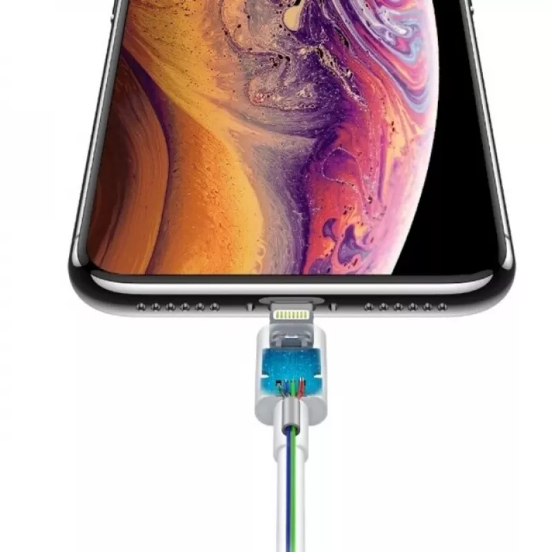 USB-C to Lightning kaabel Devia Smart Series PD 18W — valge, MFi sertifitseeritud