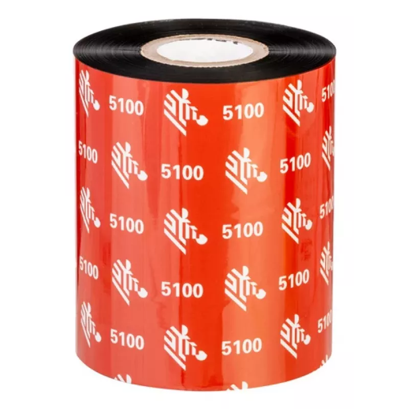 Ribbon Zebra Resin 5100 termosiirdeprinteritele, 110 mm x 450 m, 1,27 cm südamik