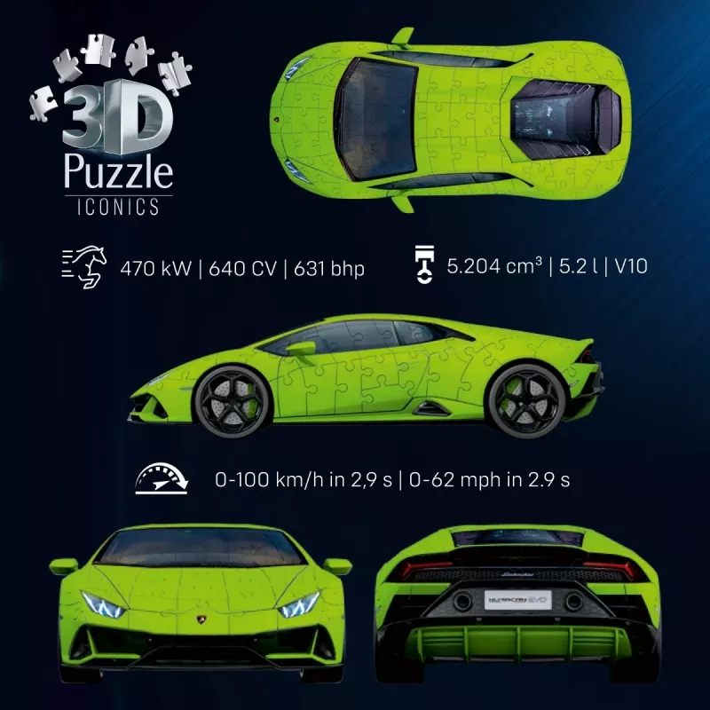 3D-pusle 158 tükki Lamborghini Huracan EVO roheline
