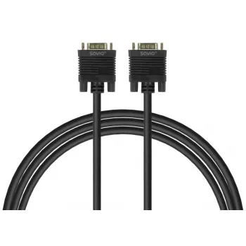 VGA-kaabel SAVIO Cl-202 1,8 m — VGA (D-Sub) - VGA (D-Sub), must