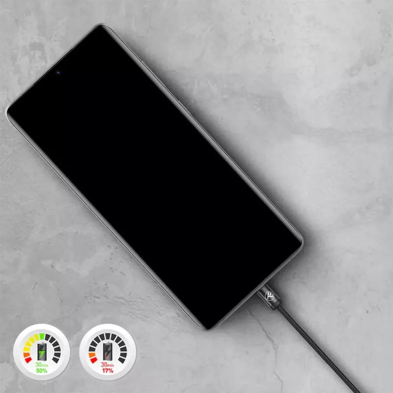 USB-C kaabel Tellur TLL155801 240W 2m must – USB-C kuni USB-C laadimis- ja andmekaabel