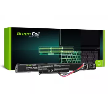 Aku roheline Cell AS77 ASUS sülearvutitele — Li-Ion 15 V, 2200 mAh, 4 elementi, must