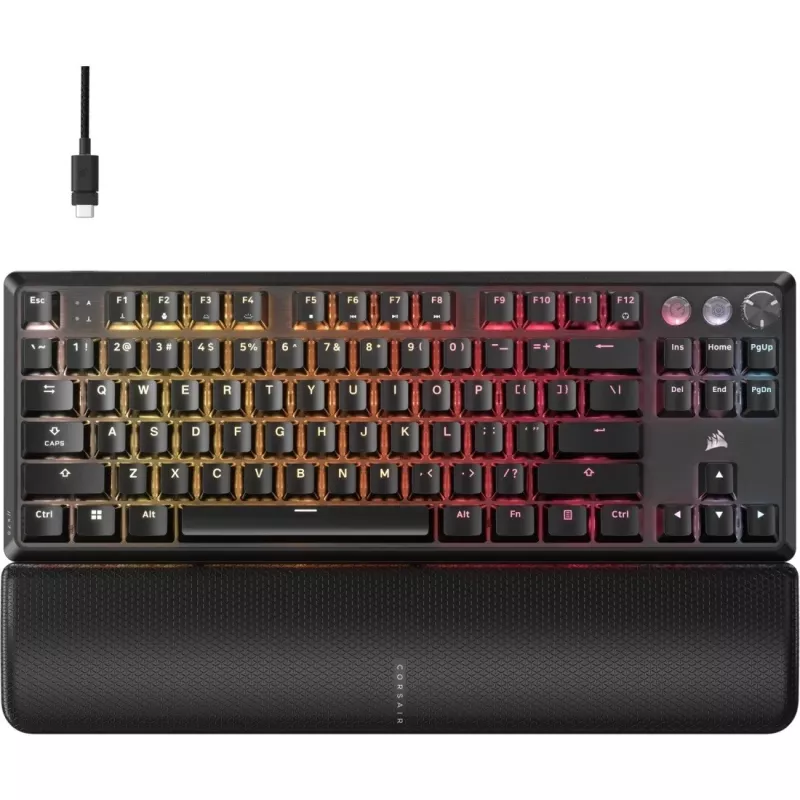 Mehaaniline numbriklahvideta klaviatuur CORSAIR K70 PRO TKL — RGB-taustvalgustusega, kompaktne paigutus