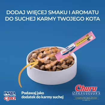 Kassitoidu lisand INABA Churu Meal Topper Tuna lõhega, 4 x 14 g kotikest