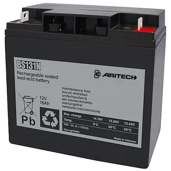 Suletud pliiaku Aritech BS131N 12V 18Ah, hooldusvaba, korduvlaetav