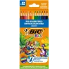 BIC Värvilised pliiatsid Kids Smooth 12 värvi komplekt