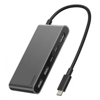 Belkin Connect, USB Type-C, HDMI, USB 2.0 Type-A, USB Type-C, 5000 Mbit/s, 60 Hz, 3840 x 2160 pikslit, must