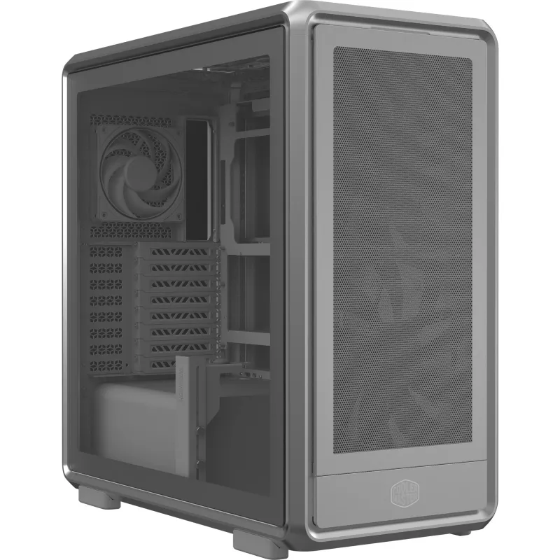 PC Midi Tower Cooler Master MasterFrame 600 Mesh Silver — toetab ATX/EATX, ees 2×200mm, 2.5-tollised/3.5-tollised kettad