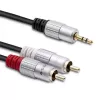 Audio kaabel Qoltec 52341 3m 2xRCA 3.5mm Must