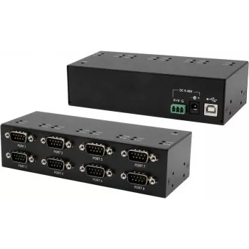 USB-jadaliidese adapter, Exsys EX-13078 — USB 2.0 kuni 8× RS-232 porti, FTDI kiibistik, metallkorpus
