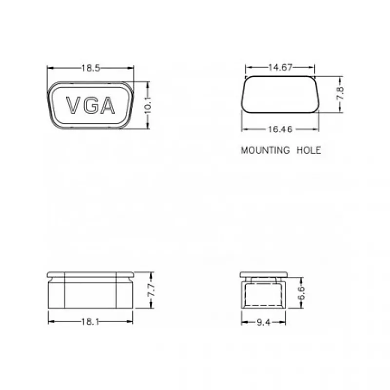 Pistikupesa turvakork VGA DeLOCK 60162