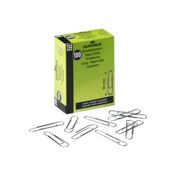 Metallist kirjaklambrid Durable 122425, 100 tk