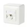 Metz Connect C6Amodul 180° - Steckdosenauslass - RJ 45 - 1 Netzwerkdose - Pure White, RAL 9010 (130B11D10002-E)