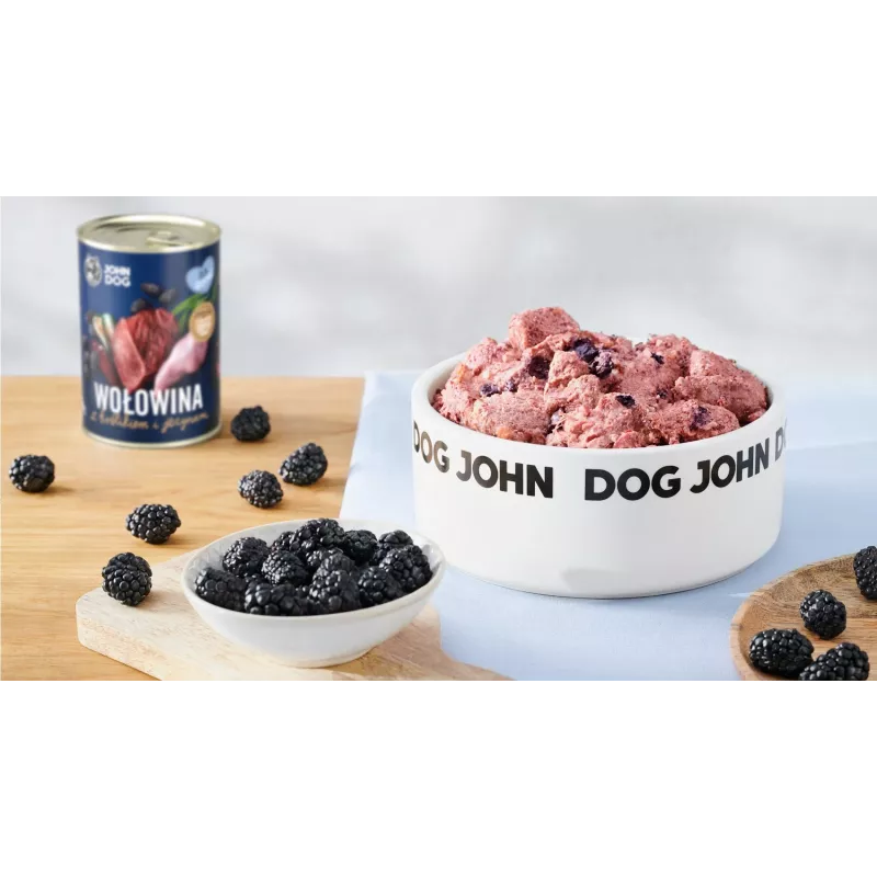 Märg koeratoit john dog BERRY — veiseliha ja küülik mustikatega, 400 g, juunior, täisväärsööt