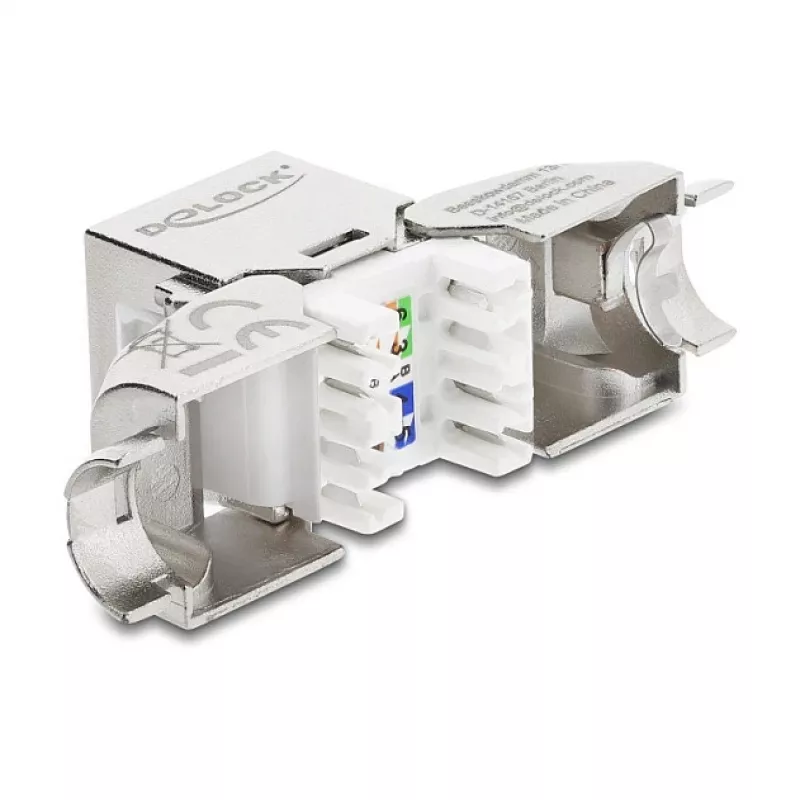RJ45 Keystone moodulpistik Cat.6A tööriistavaba 90° DELOCK 90800