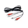 Equip 147094 helikaabel 2,5 m 2 x RCA Must