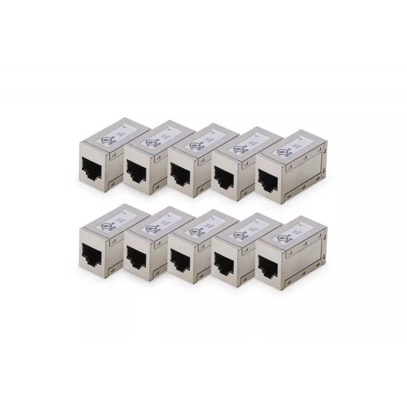 Digitus CAT 6 varjestatud modulaarsed ühendusadapterid, 10 tk, RJ-45, kullatud kontaktid
