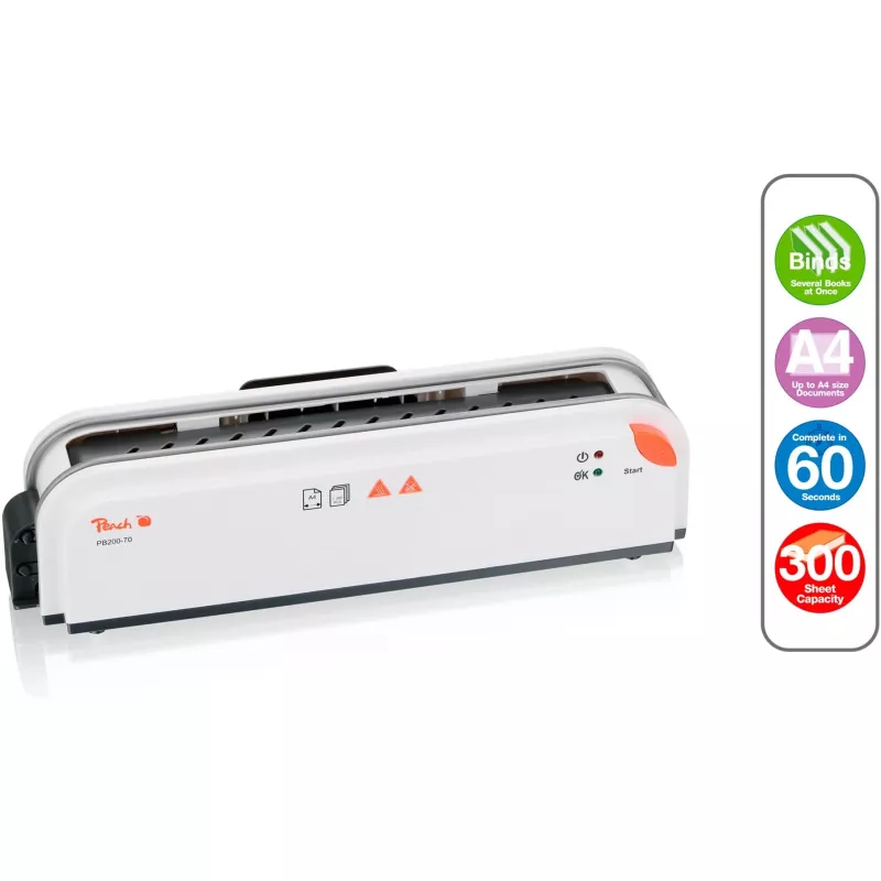 Peach PB200-70 termoköitmismasin 60 s 300 lehte valge