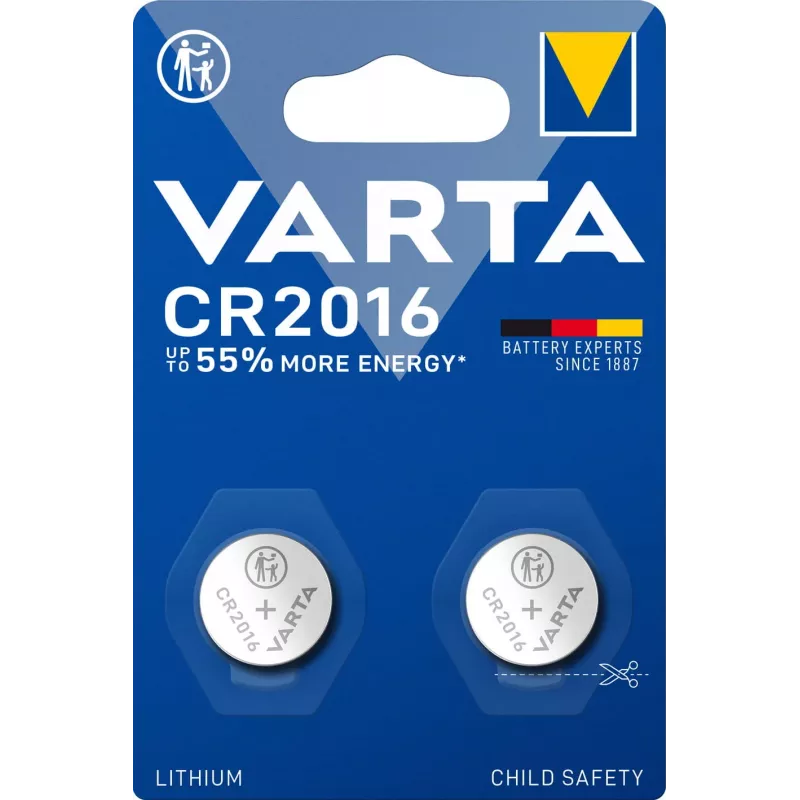 VARTA Electronics Aku CR2016 Liitium 90 mAh 3V VE 2 (06016101402)