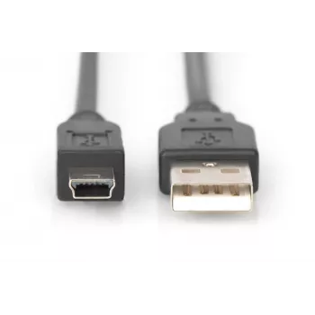 ASM AK-300108-018-S ASSMANN USB-kaabel 2.0 HighSpeed Canon-tüüpi USB A/miniUSB B (5-pin) I (pistik) 1,8 m